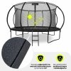 Trampolina ogrodowa XXXL dla dzieci HyperMotion - 430 cm 14FT - z drabinką i siatką wewnętrzną - do domu i ogrodu - 150kg max
